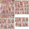 8 Sheets A5 Flowers Paper Scrapbook Paper Stationery Paper Decorative Paper for Craft Scrapbooking Album Decoration