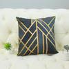 Simple Striped Color Block Pillow Cover Small Fragrance English Super Soft Cushion Cover Car Sofa Coreless Cushion Cover