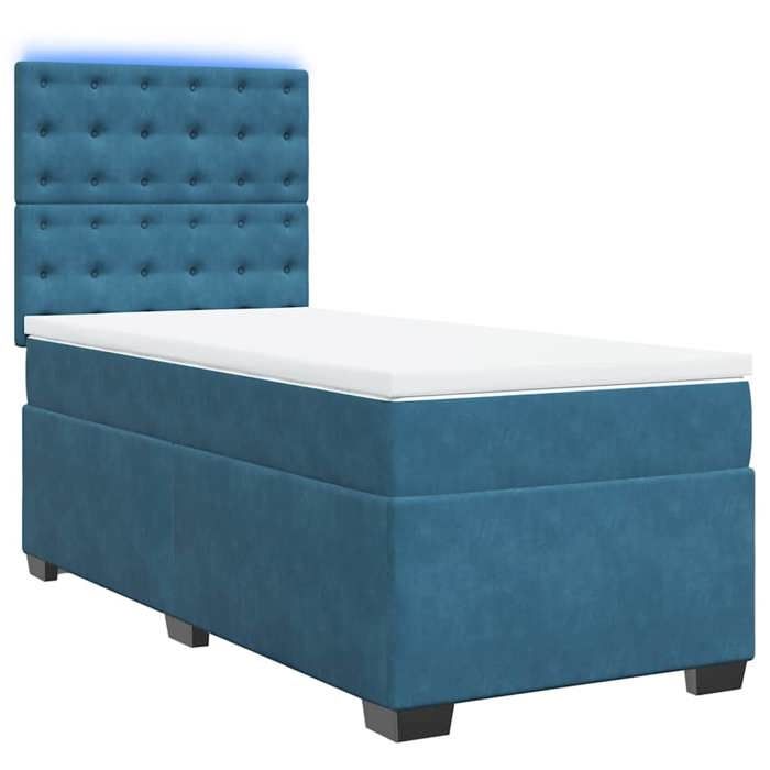 Maison Exclusive - Sommier à lattes de lit avec matelas bleu 100x200 cm