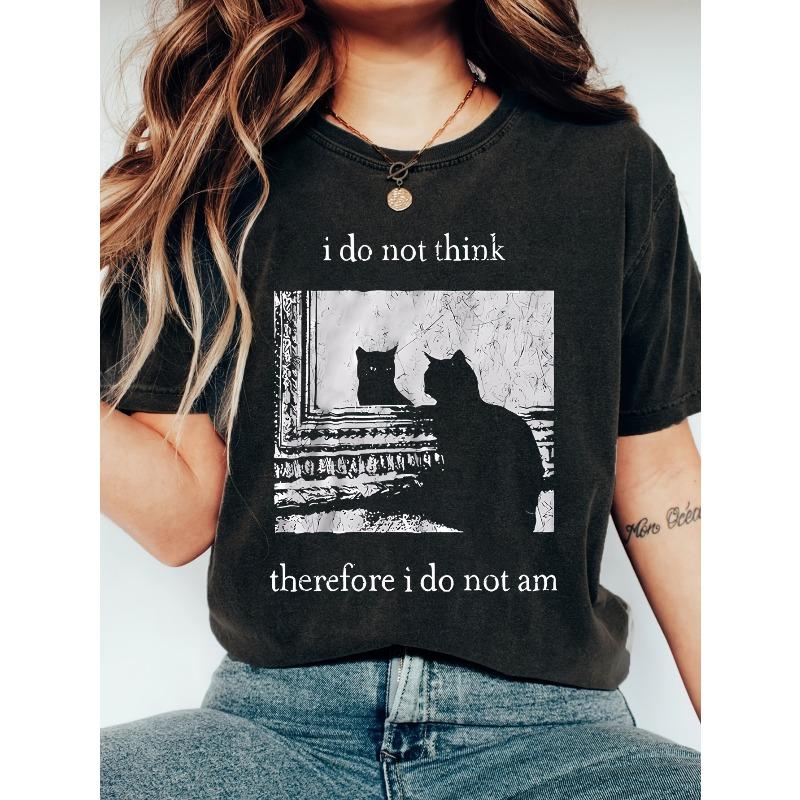 SpringSummer New Product Womens round neck cat print short sleeved summer casual Tshirt