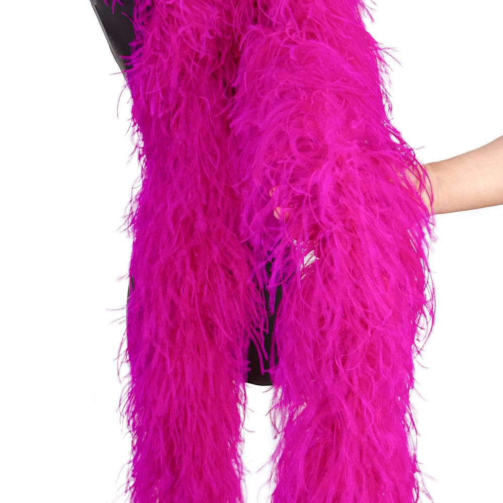 DIY 2M Natural Ostrich Feathers Boa Decoration for Party Wedding Dress Shawl Clothes Sewing Accessories Crafts Plume 1 3 6 10 20 PLY