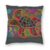 Panama Kuna Mola Turtle Pillowcase Polyester Linen Velvet Creative Zip Decorative Room Cushion Cover