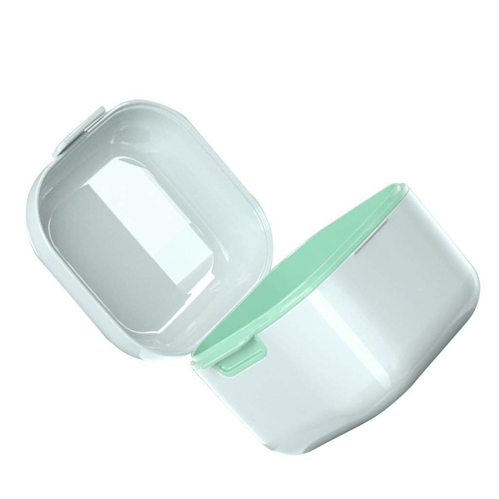 Denture Bath Case Denture Soaking Holder Portable Compact Denture Soak Container Multifunctional False Teeth Storage Case for Home Travel