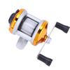 Deukio Portable Winter Ice Fishing Reel Wheel with Wire Outdoor Casting Tackle (Golden)
