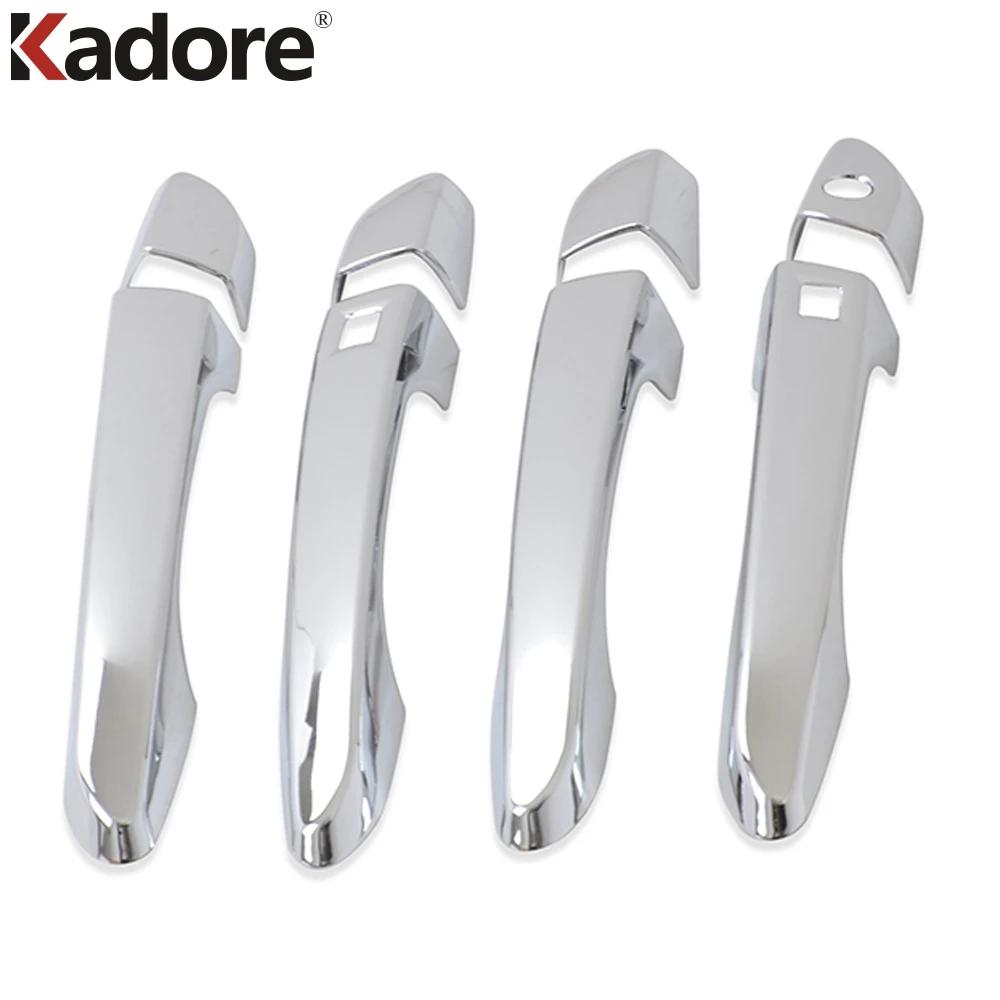 For Hyundai Tucson 2015 2016 2017 2018   Chrome Door Handle Cover Trim Car Side Handles Catch Cap Frame Accessories ABS Chrome 3 holes