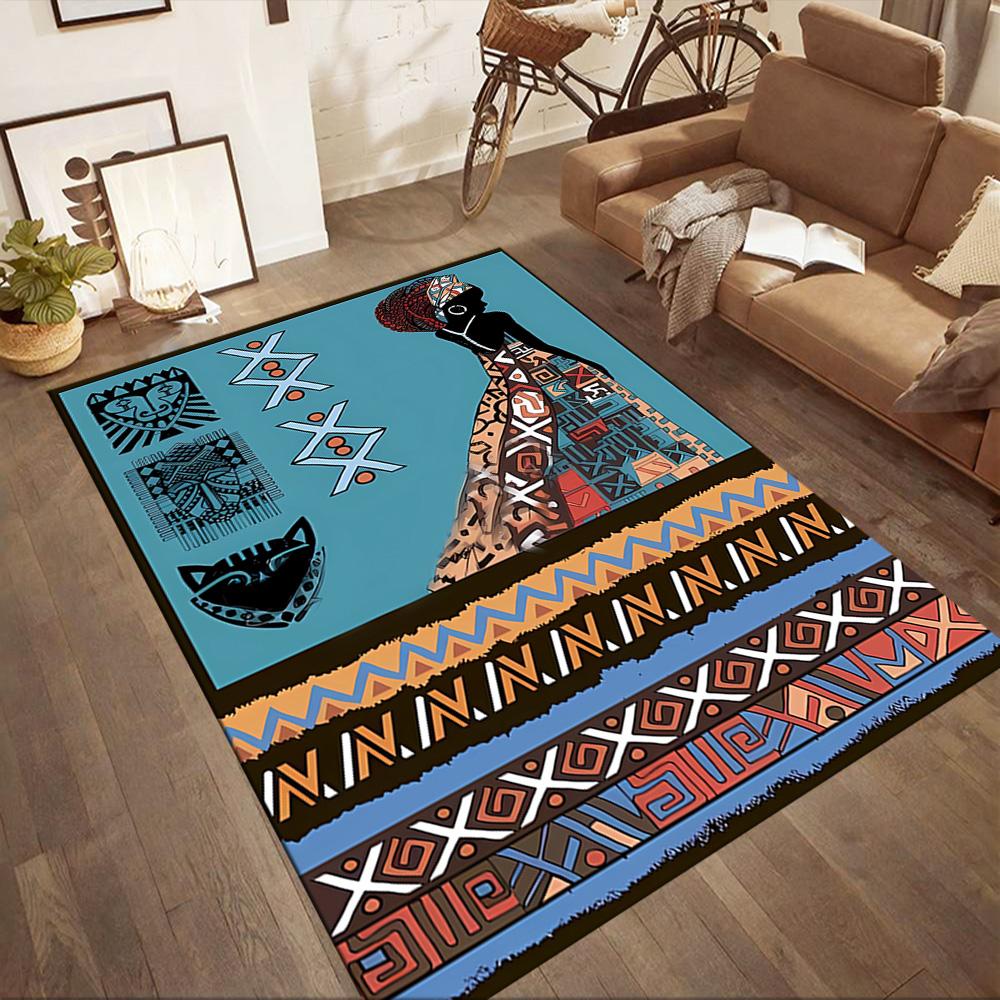 African Cultural Heritage Floor Mats for Living Room, Bedroom and Room Decoration Are Suitable for Gifts.