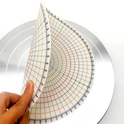 Divisore rotondo per ceramica da 26 cm, righello divisore circolare per carte in parti uguali, strumento di pittura ausiliaria per ceramica sotto smalto fai da te