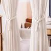 3 Pairs Curtain Binding Straps, Curtain Buckle Storage Ropes, Pearl Deroration for Curtain Home Decor