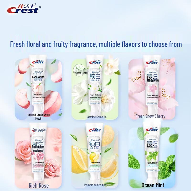 Crest Fragrance Whitening & Fresh Breath Fluoride Toothpaste