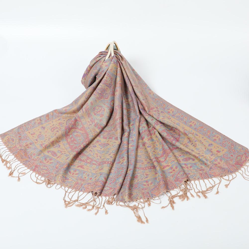 New retro shawl with women's travel vacation photo scarf warm scarf cape fringe