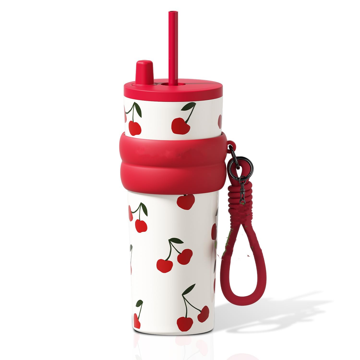 

[Social Media Trend] 710ml Insulated Tumbler with Lid and Straw, REBEAUQ Large Capacity Water Bottle, Vacuum Insulated, Insulated, Wide Mouth,