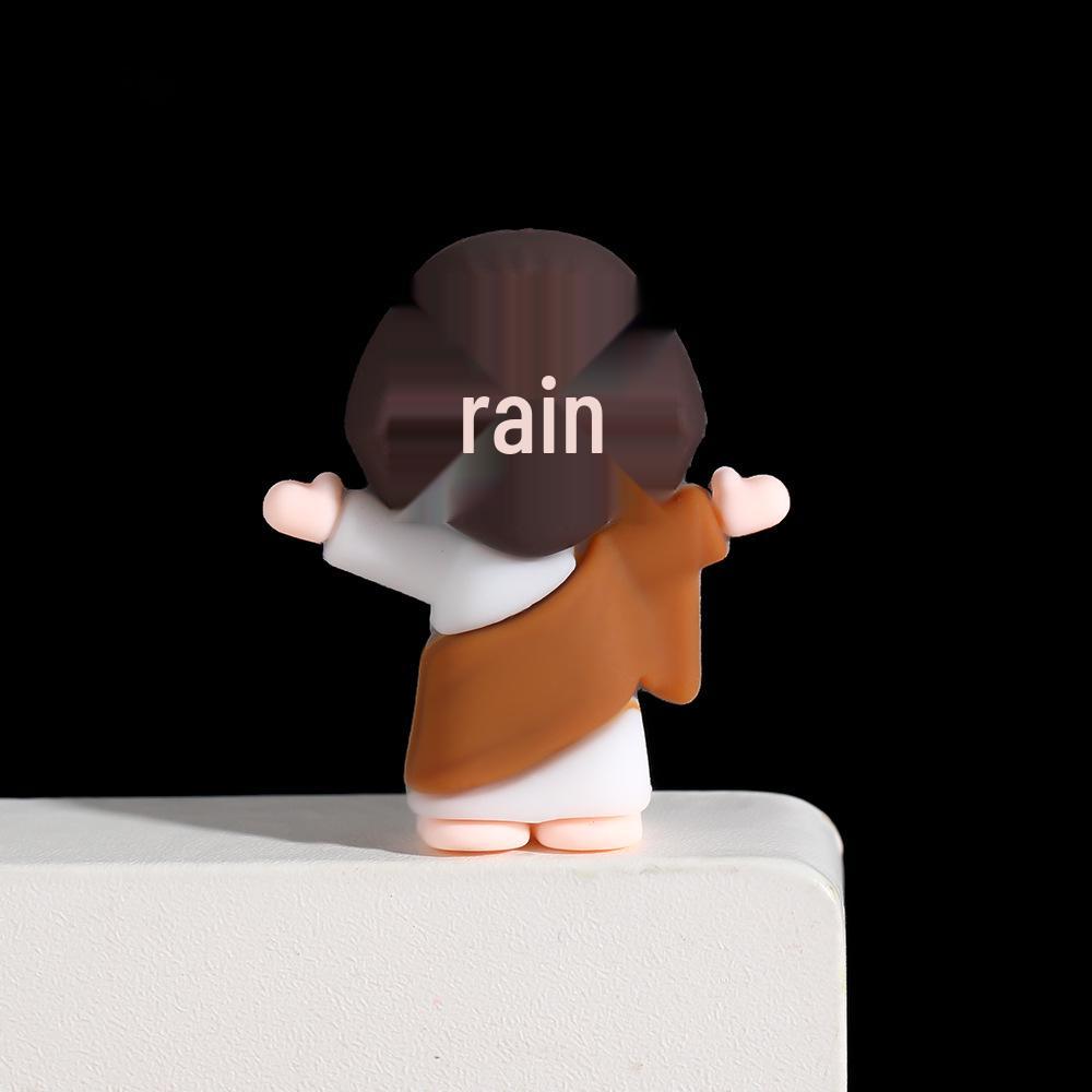 Creative Easter Ornaments: Painted Egg & Cartoon Rabbit Plush Toys for Home Decor & Gifts