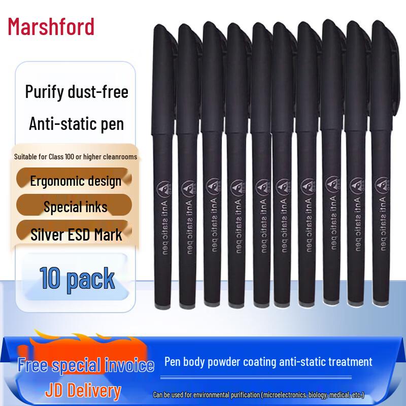 Masfu Cleanroom Anti-static Dust-free Pens, 10-Pack