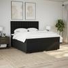 Box Spring Bed with Mattress Black 180x200 cm Fabric