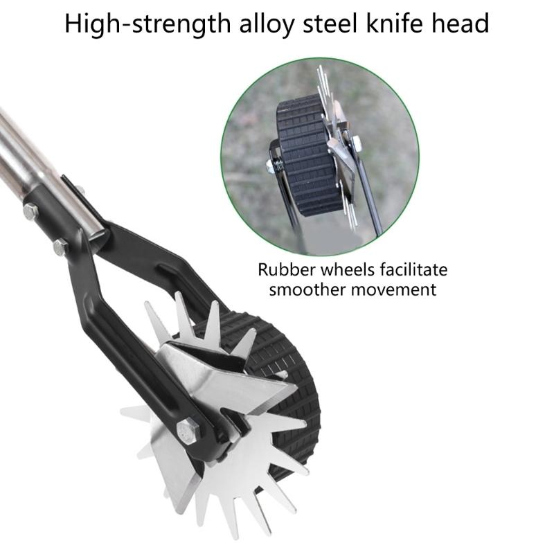 Strong Manual Lawn Edger With Wheels For Simple Grass Edge Maintenance In Gardens