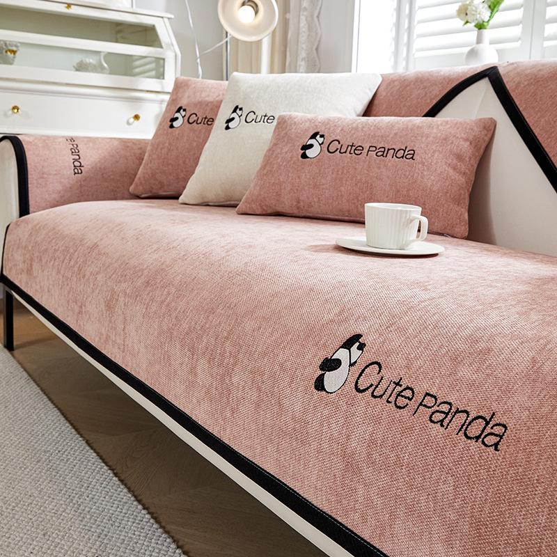 

Four Seasons Non-Slip Cotton Linen Sofa Cushion & High-End Full Sofa Cover Towel, 2025 Edition 30x50cm Pillowcase