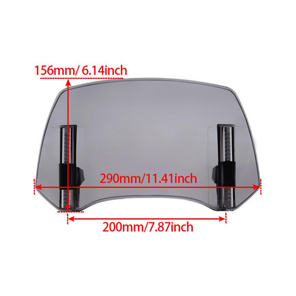Universal Motorcycle Windshield Extension Adjustable Spoiler Clamp-On Windscreen Deflector For BMW KAWASAKI YAMAHA HONDA SUZUKI