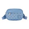 Bawełniana Torba na Ramię z Monogramem Regularna Unisex Błękitny Denim II6453-412