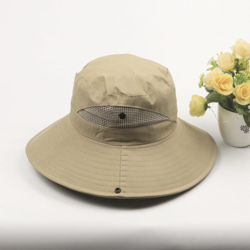 Men's beach fishing hat bucket hat labor insurance net hat sun hat beach sunscreen sunshade basin hat cloth hat