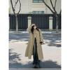 Kumikumi British Style Khaki Single Breasted Trench Coat Outerwear Women Autumn Elegant All-Match Loose Slimming Coat