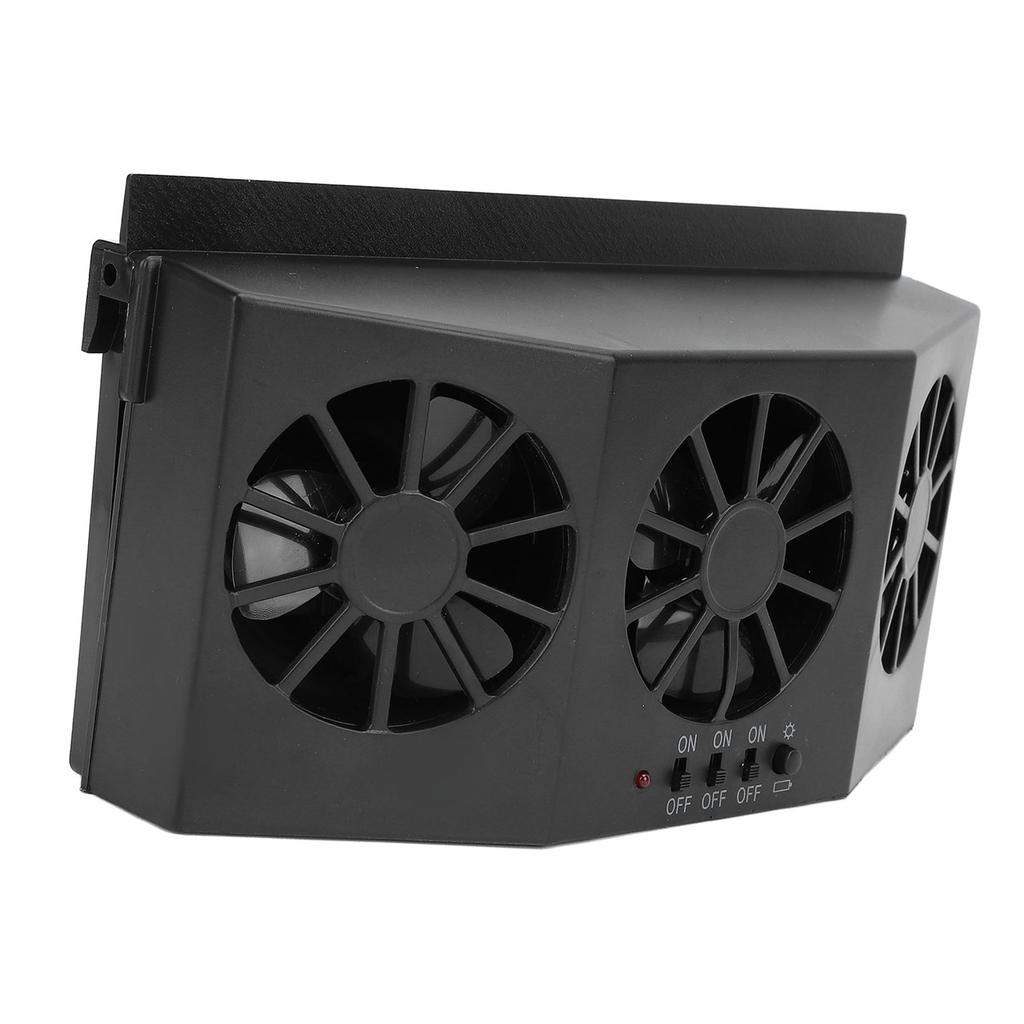 Car Exhaust Fan Solar Powered 3 Fans Ventilation Cooling Odor and Humidity Removal Auto Ventilator