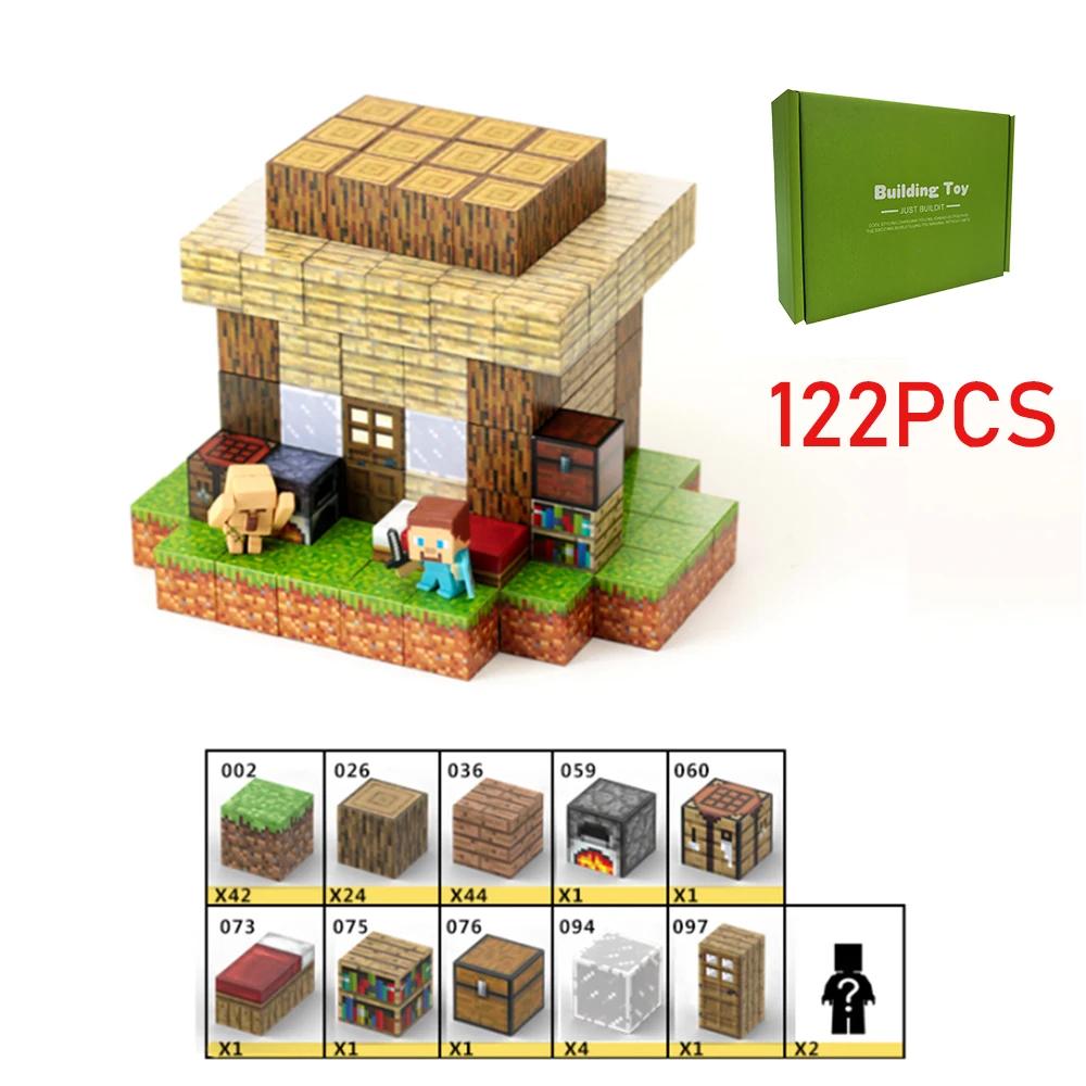 Kids Magnetic Blocks Scenery Architecture Building Model DIY Assembly Bricks Creative STEM Learning Toys Gift