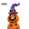 Funny Holiday Tabletop Decor Halloween Pumpkin Statue, Resin Spooky Face Figurine for Party Table Centerpieces Indoor Tabletop, Tiered Tray,