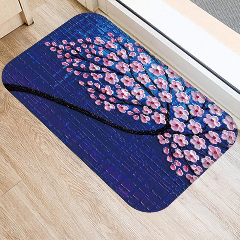 

Tree Oil Painting Pattern Non-Slip Carpet Door Mats Doormats Outdoor Kitchen Bathroom Living Room Floor Mat Rug Home Decor 48221 40*60
