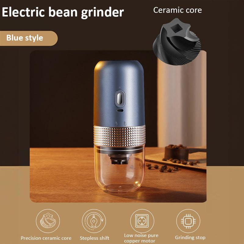 

Портативная электрическая кофемолка USB, маленькая автоматическая кофемолка для кофейных зерен, профессиональная керамическая мельница для кофейных зерен серый