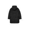 Nike Solid Logo Print Sports Long Hooded Down Jacket Women Outerwear Black DR1588-010