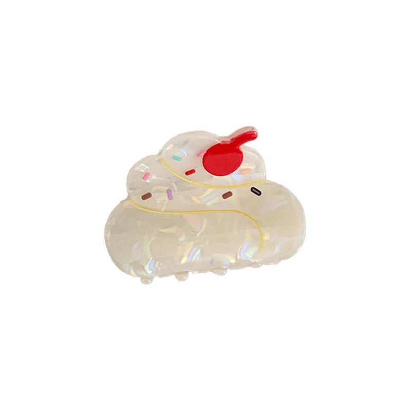 Fashion Cute Fun Creative Design Cream Cake Yellow Cheese Hair Clip Ponytail Claw Clip Women Girls Hair Accessories Gifts