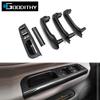 Carbon Fiber Car Interior Front Rear Left Right Door Pull Grab Handle Cover For Volkswagon VW Bora Golf 4 MK4 Jetta 1999-2004