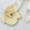 Sweet Orchid Flower Hairpin Rhinestone Women Side Clip Headdress Butterfly Orchid Hair Clip  Beach