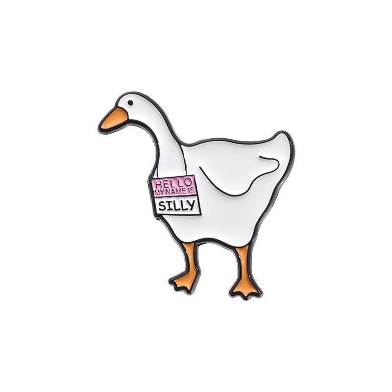 Animal Eyecatching Cartoon Duck Goose Brooch Collection In Alloy For Fun Accessories