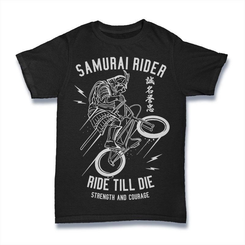 Samurai Rider T-Shirt. 100% Cotton Premium Tee NEW