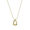 Light Luxury Simple Geometric Square Necklace Niche Design High-End Stainless Steel Jewelry Summer New Items