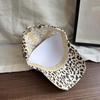 Adjustable Leopard Print Bow Baseball Cap Sunshade American Style Casquette Y2K Peaked Hat  Sports