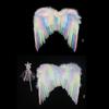 Angel Wings Feathers Wings Adjustable Srap Magic Wand Halloween Costume Wings for Women Girls Cosplay Prop Fairy Wings