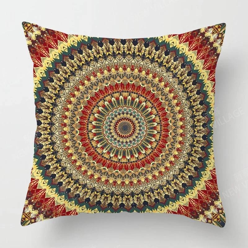 Fall Home Decor Autumn Living Room Throw Pillow Cover Sofa Boho Cushion Cover Mandala 45x45cm 45*45 50x50 60x60cm 40*40 40x40cm