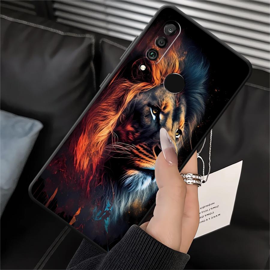 Case for Huawei P30 P20 Pro P20 P40 Lite P20 Lite 2018 P Smart 2019 Soft Shell Animal Lion Pattern