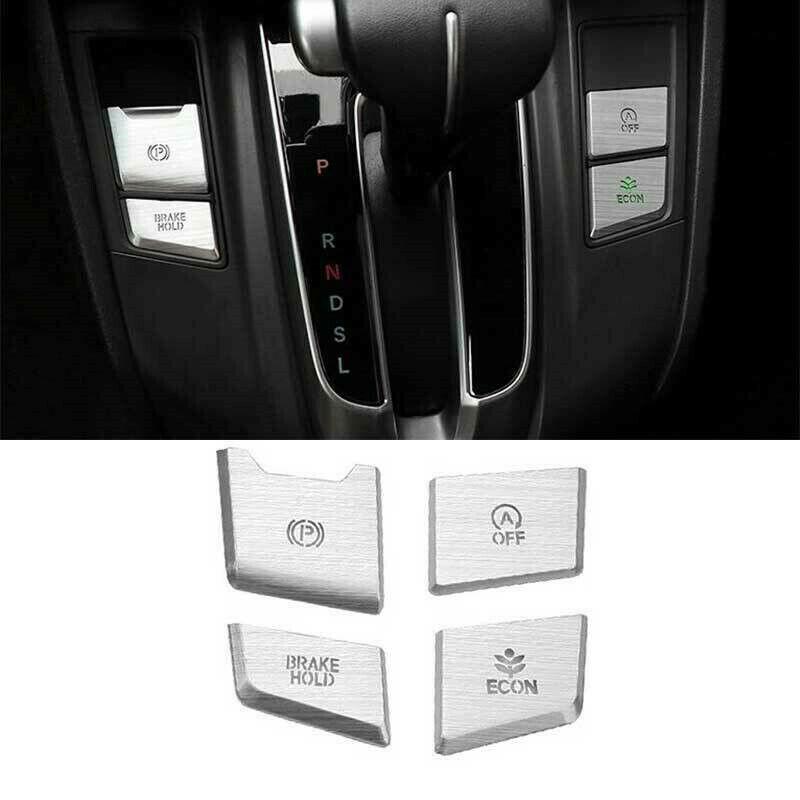 Aluminum 4X Console Gear Shift Button Sticker Trim For Honda CR-V CRV 2017-