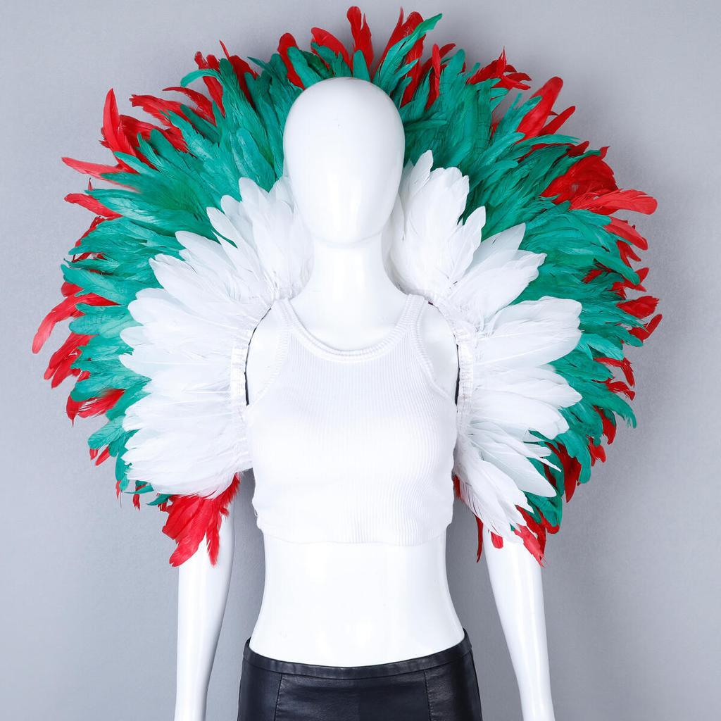 Party Luxury Scarf Feather Cosplay Designer Punk Halloween Masked Ball Carnival Feather Punk Carnival Party Apparel Accessories