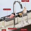 Rotatable Faucet Sponge Soap Shelf Waterproof Dishcloth Drainer Basket  Kitchen Supplies