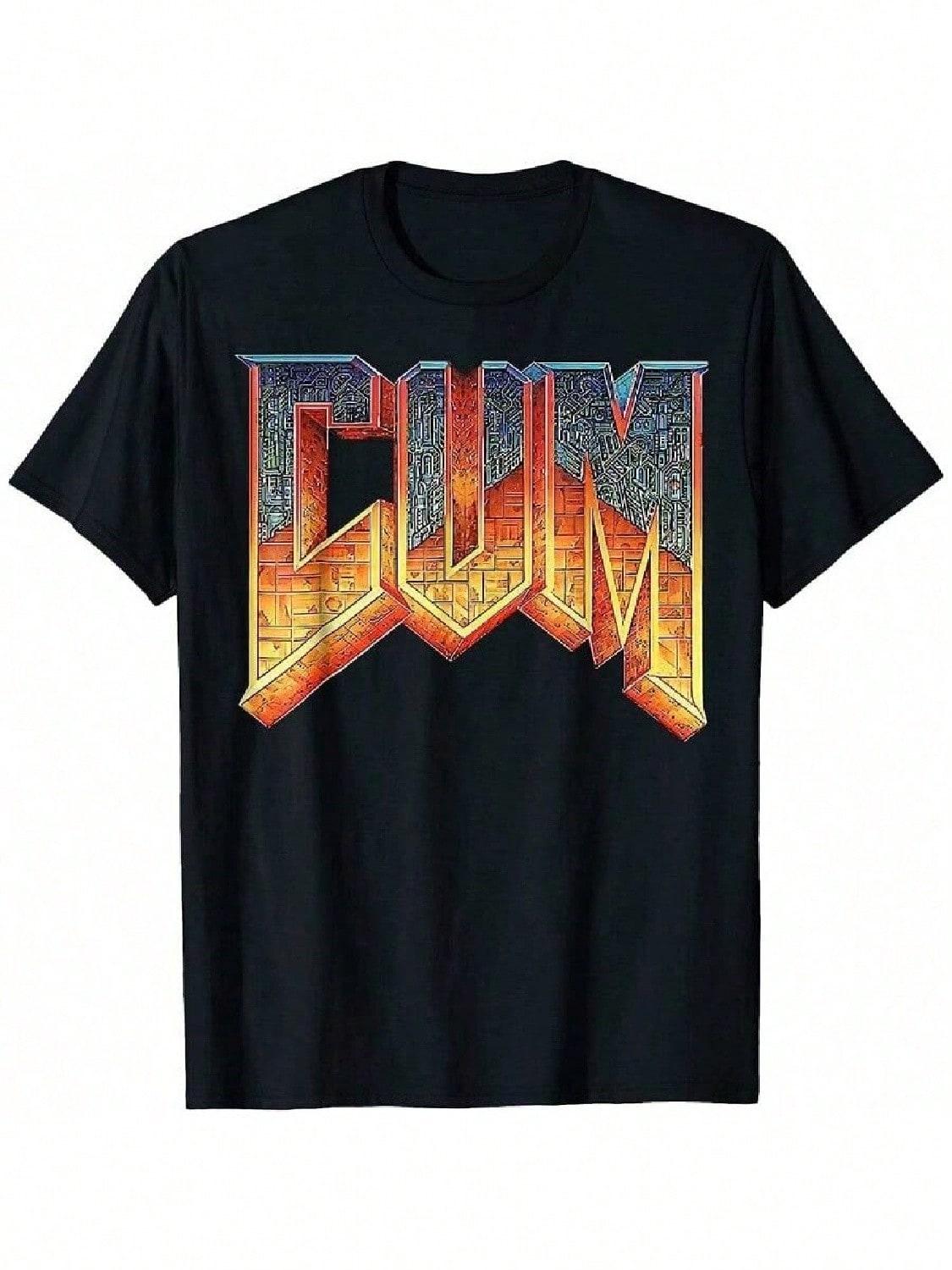 Графическая футболка PERTID Doom - Забавная игра Для унисекс Wounisex S разноцветный
