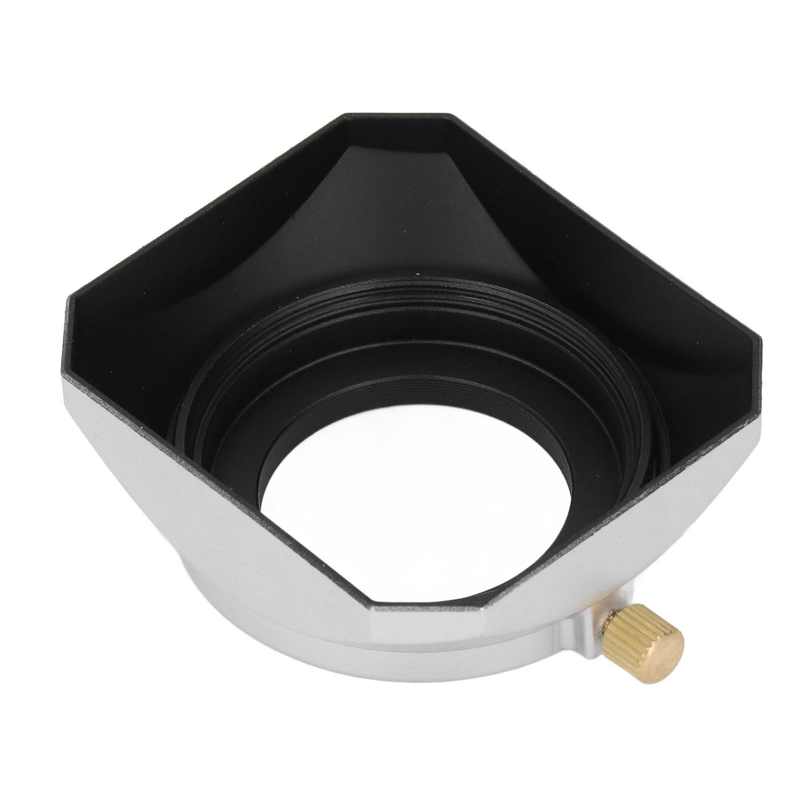 

37mm Lens Hood Square Lens Hood Shade Accessory Sun Shade Shield for Digital Camera Silver