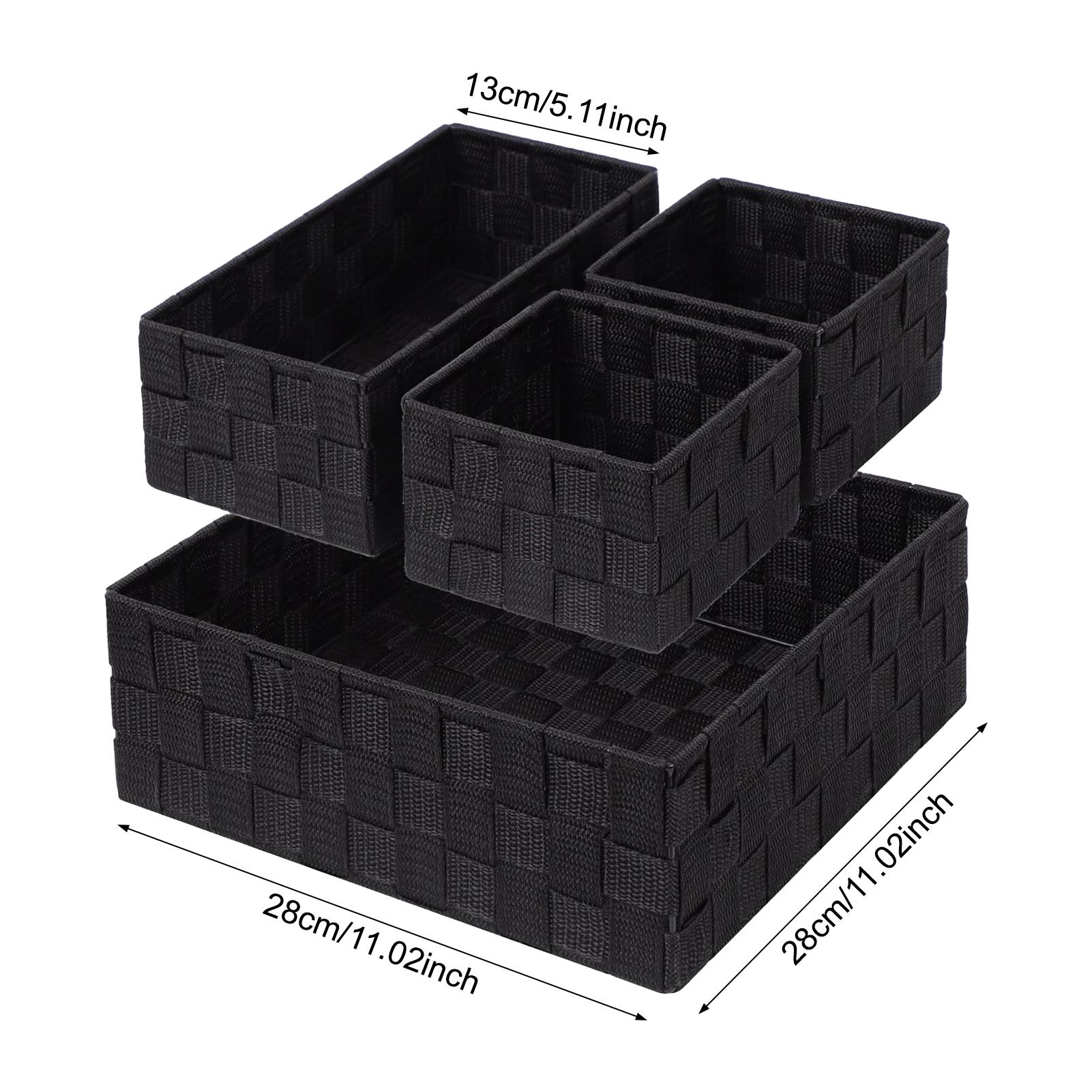 Storage Baskets Hand Weaving Multifunctional Storage Box Space Saving Polypropylene Ribbon Box Desktop Office Storage Boxes 6200₽