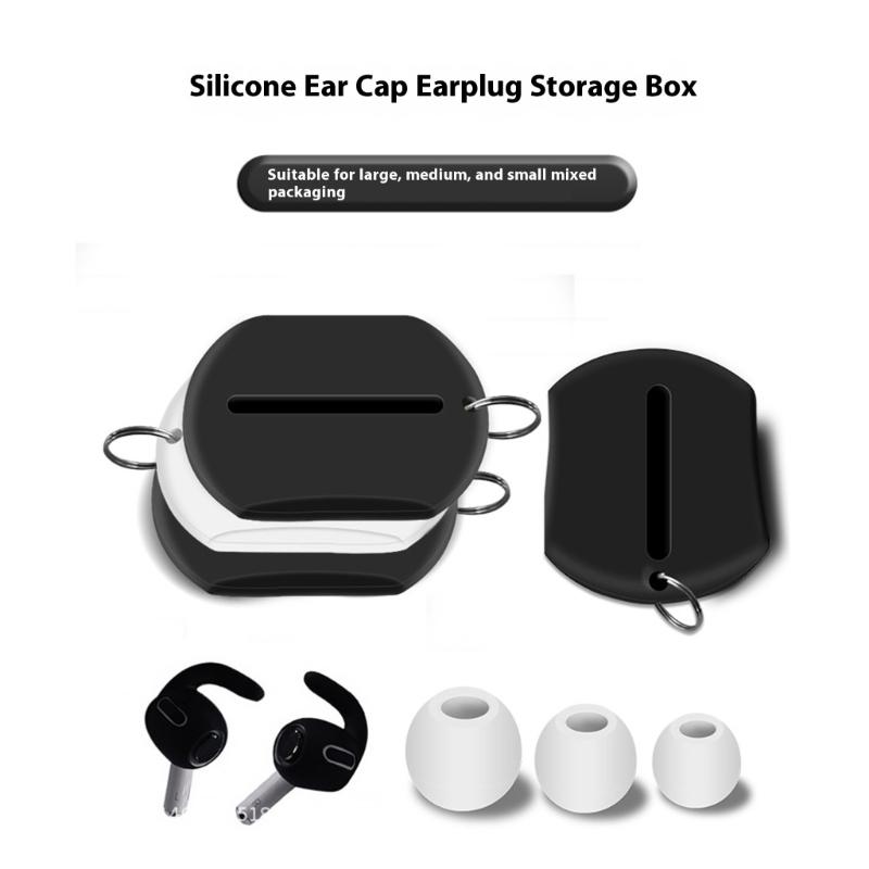 Silicone Earbud Accessories Holder Eartips Carrying Box For Multiple Ear Cushions Secure Shockproof Design