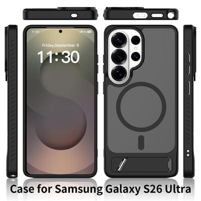 Coque de téléphone Samsung S26 Ultra antichoc avec support magnétique 45° et dissipation de la chaleur