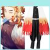 Stylish Demon Slayer Kimetsu No Yaiba Rengoku Kyoujurou Cosplay Costume Kimono Robe Suit With Exquisite Workmanship And Comfortable Fit
