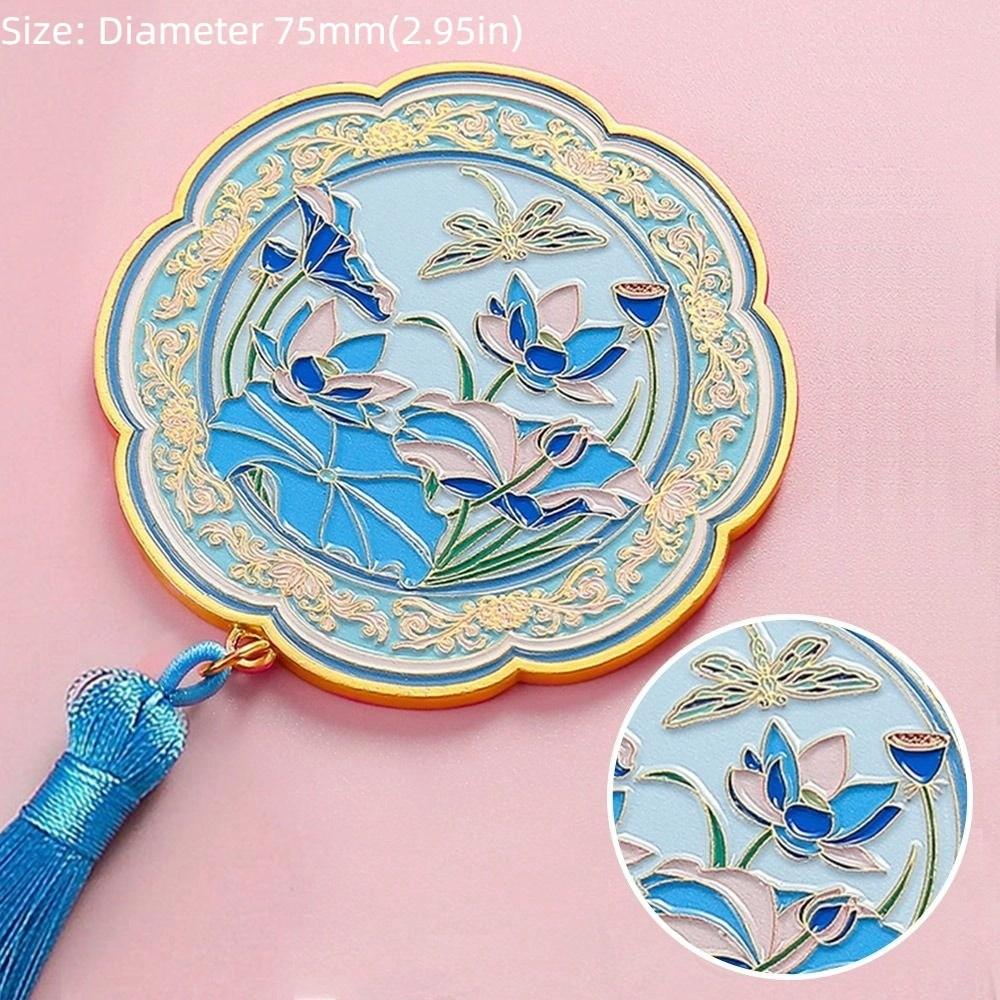 Portable Makeup Mirror Relief Design Cosmetic Mirror Exquisite Handheld Mirror  Tourist Souvenirs